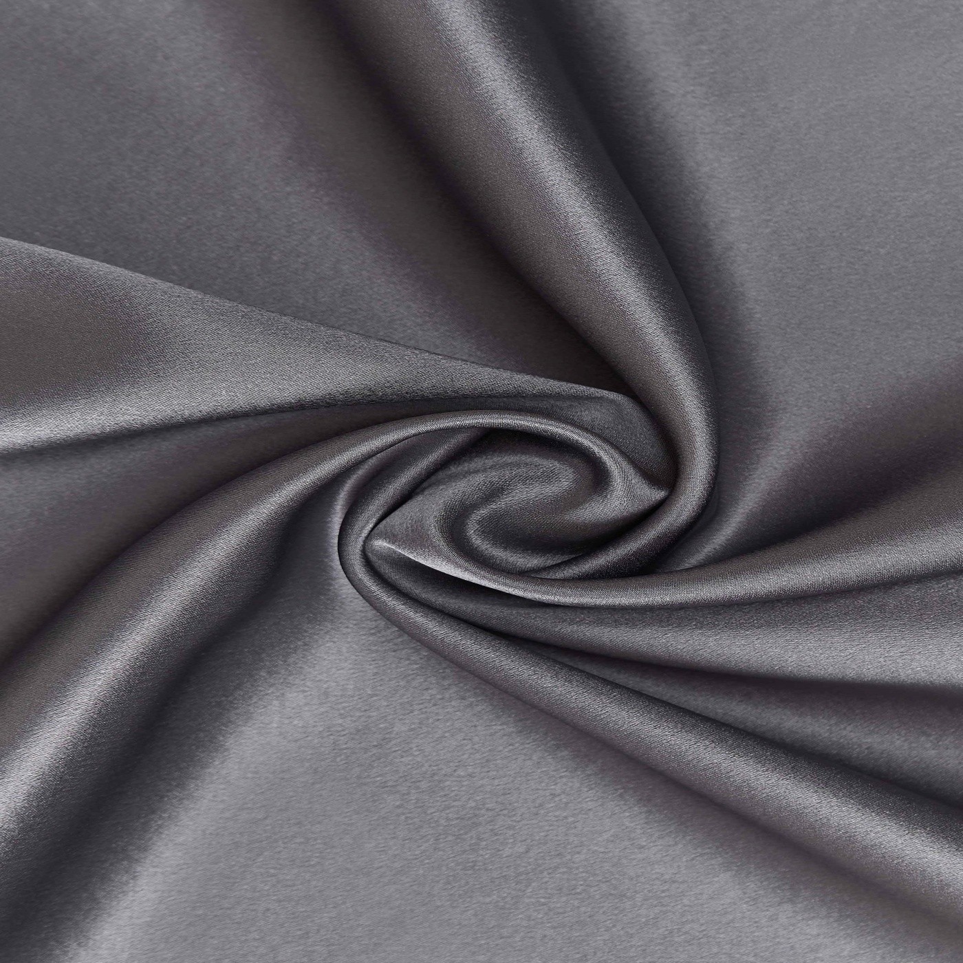 картинка Атлас натуральный шелк 100%, цвет Графитовый серый, 140 см, 22 мм. от магазина Мир Шелка