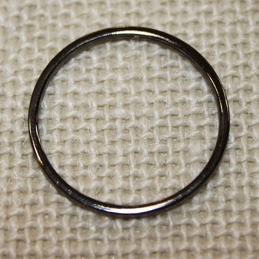 картинка Пуговица-Кольцо металллическая, ПМ-К-СЧ, сияющий черный, 27*27,30*30 от магазина Мир Шелка