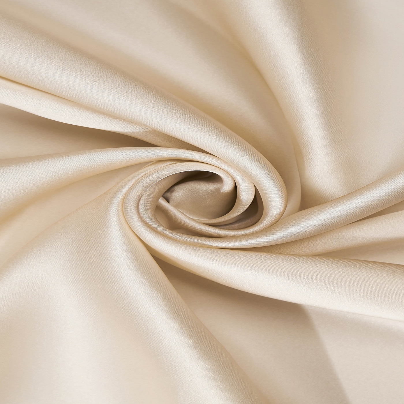 картинка Атлас натуральный шелк 100%, цвет Кремовый темный, 140 см, 16 мм. от магазина Мир Шелка